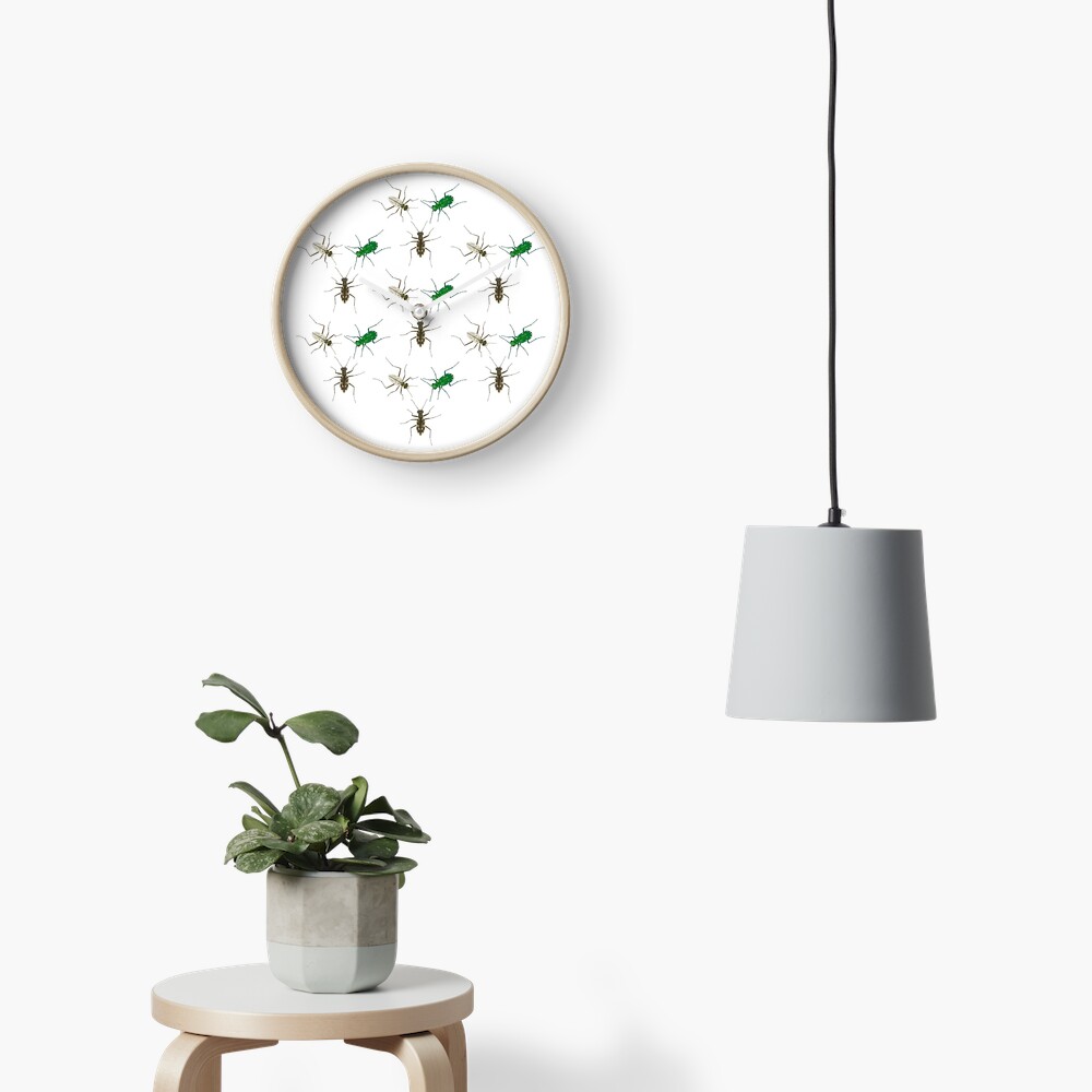 Tiger Beetle Pattern Clock