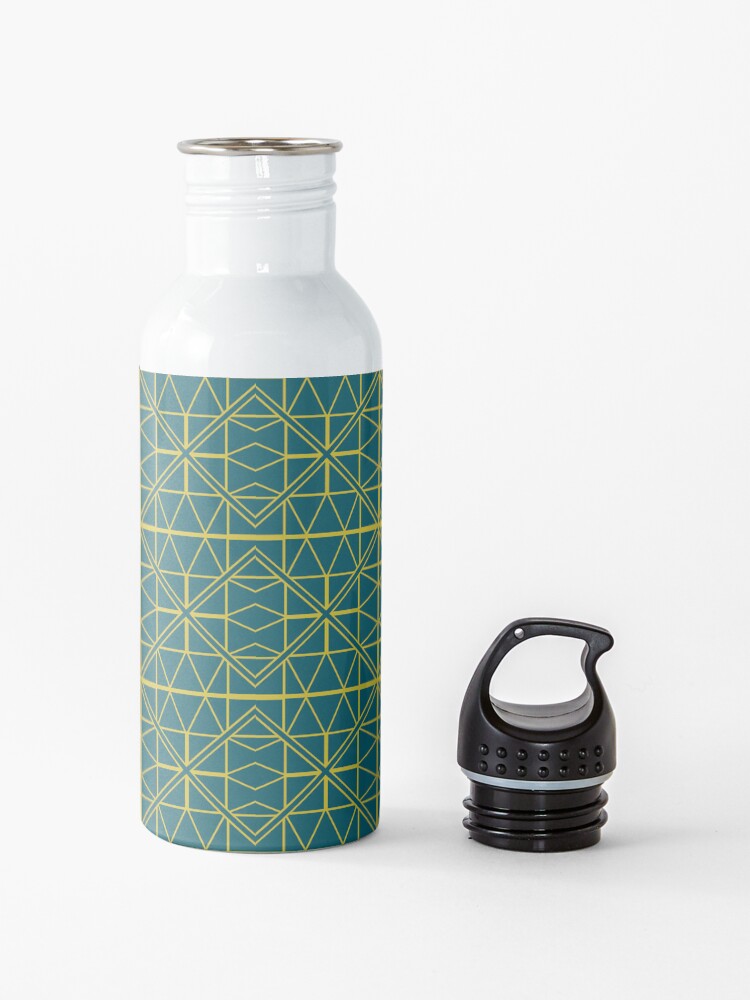 Alternate view of Green Triangle Pattern Water Bottle