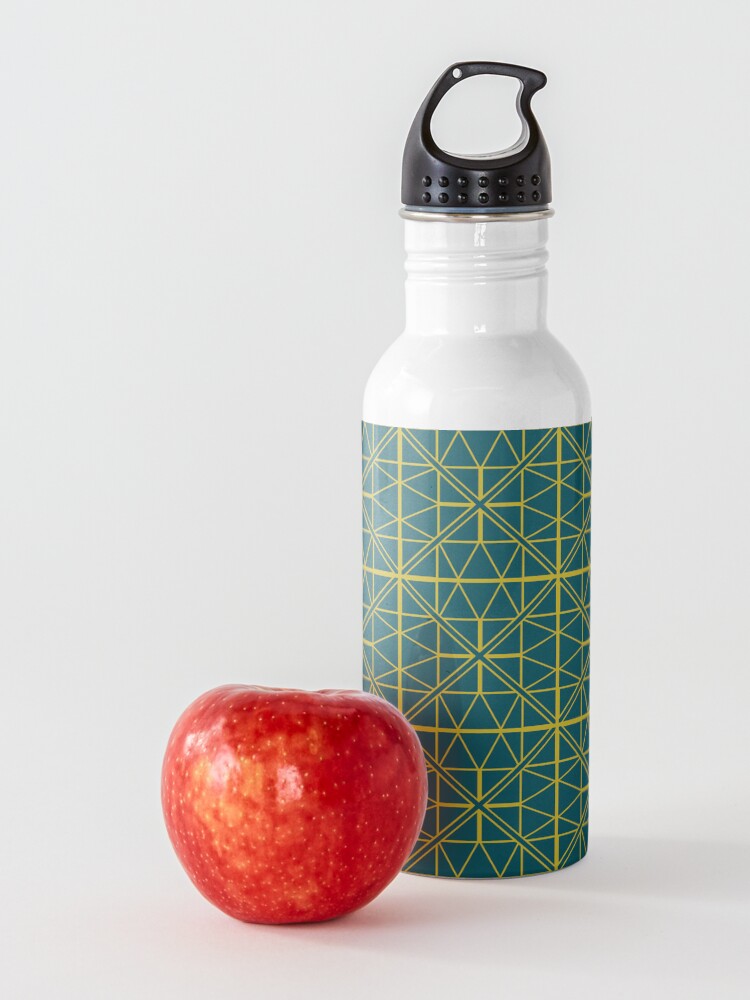 Alternate view of Green Triangle Pattern Water Bottle