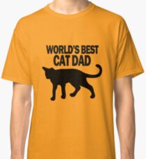 Worlds best cat dad funny geek funny nerd Classic T-Shirt