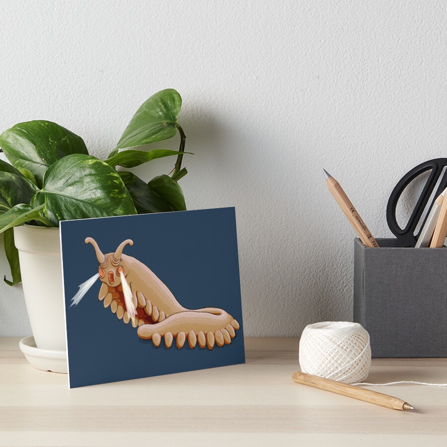 Brown Onychophora velvet worm Art Board Print