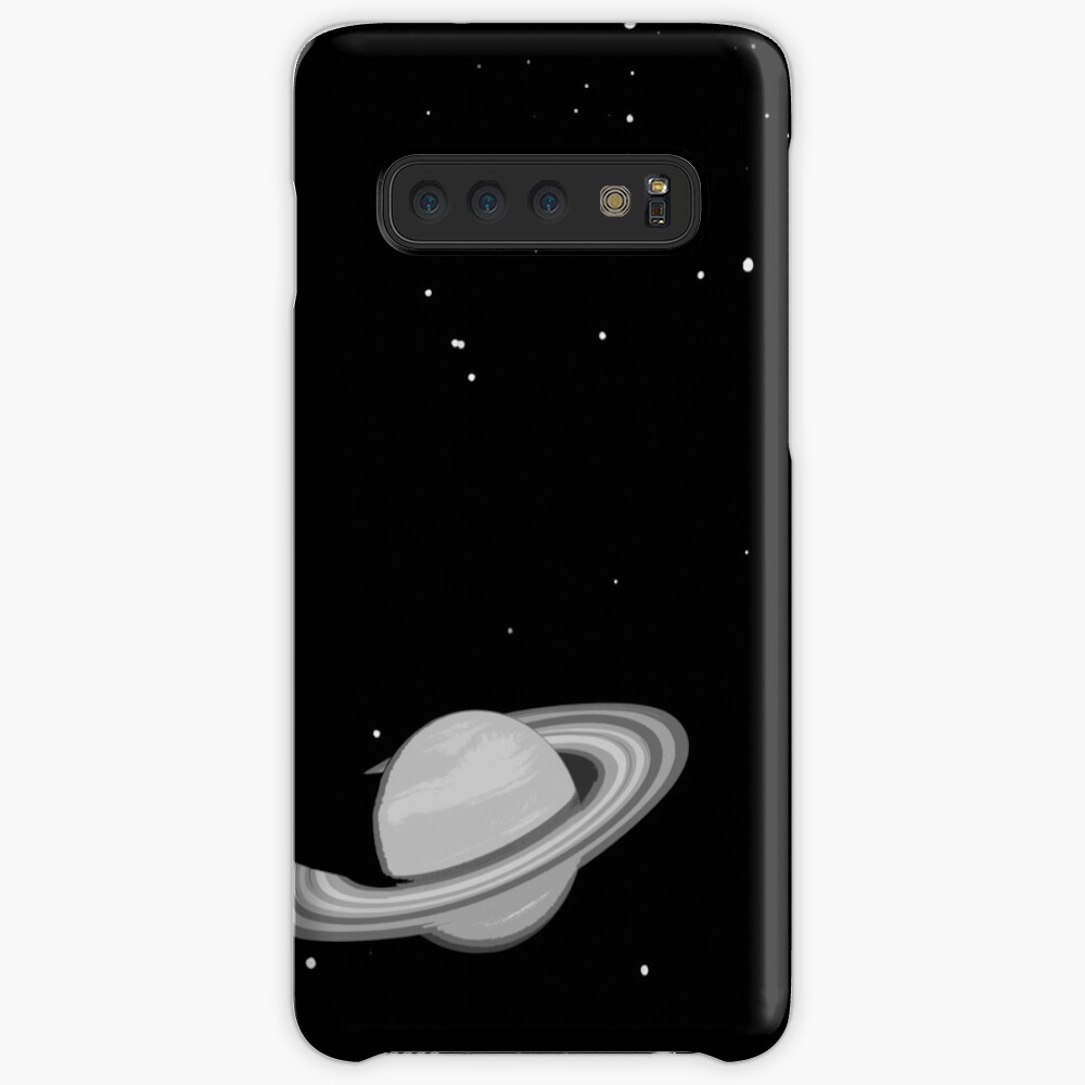 Black and White Saturn Case & Skin for Samsung Galaxy