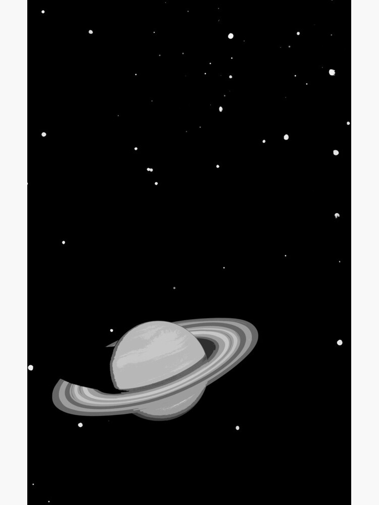 Black and White Saturn by thevexedmuddler