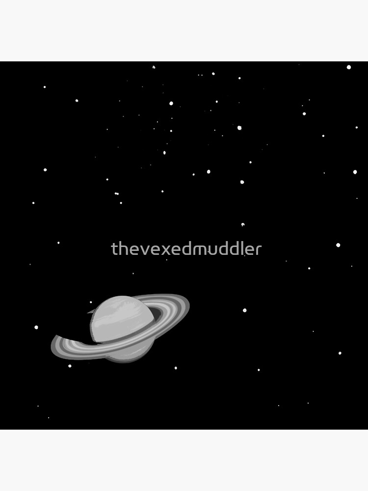 Black and White Saturn by thevexedmuddler