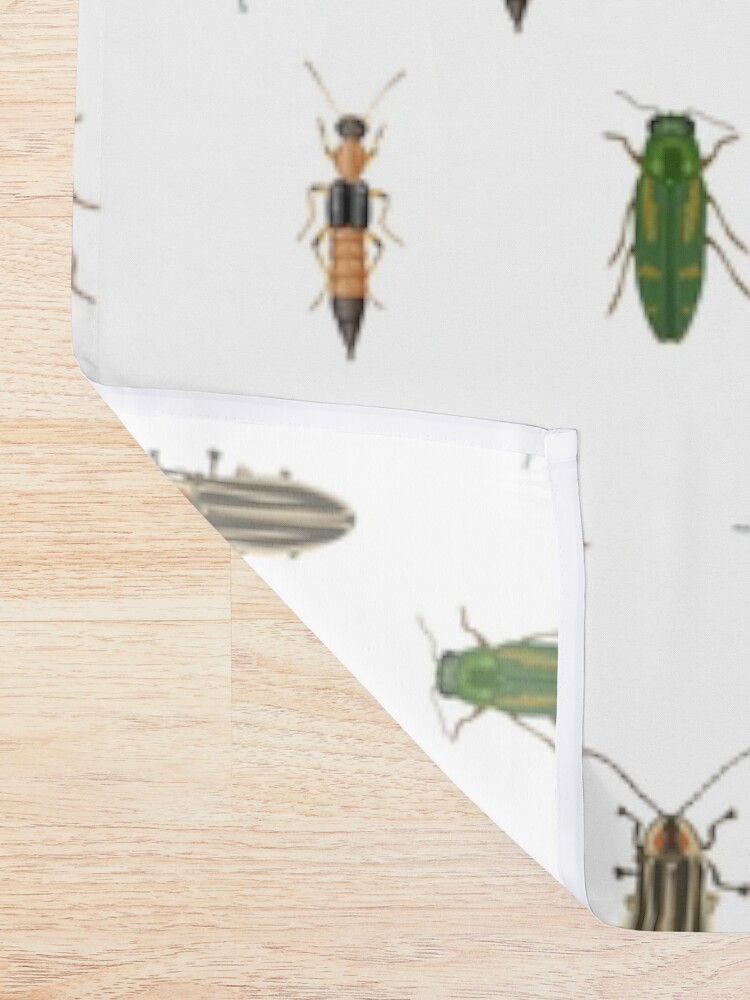 Alternate view of Four Beetles Shower Curtain