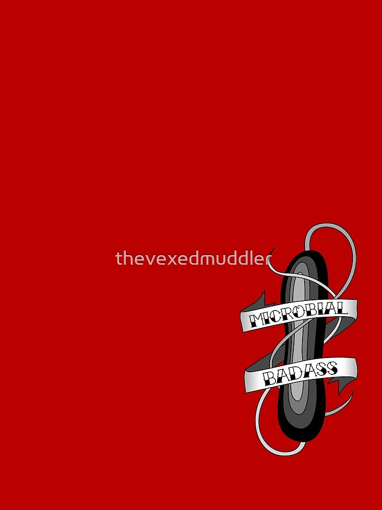 Microbial Badass Tattoo - black and white by thevexedmuddler
