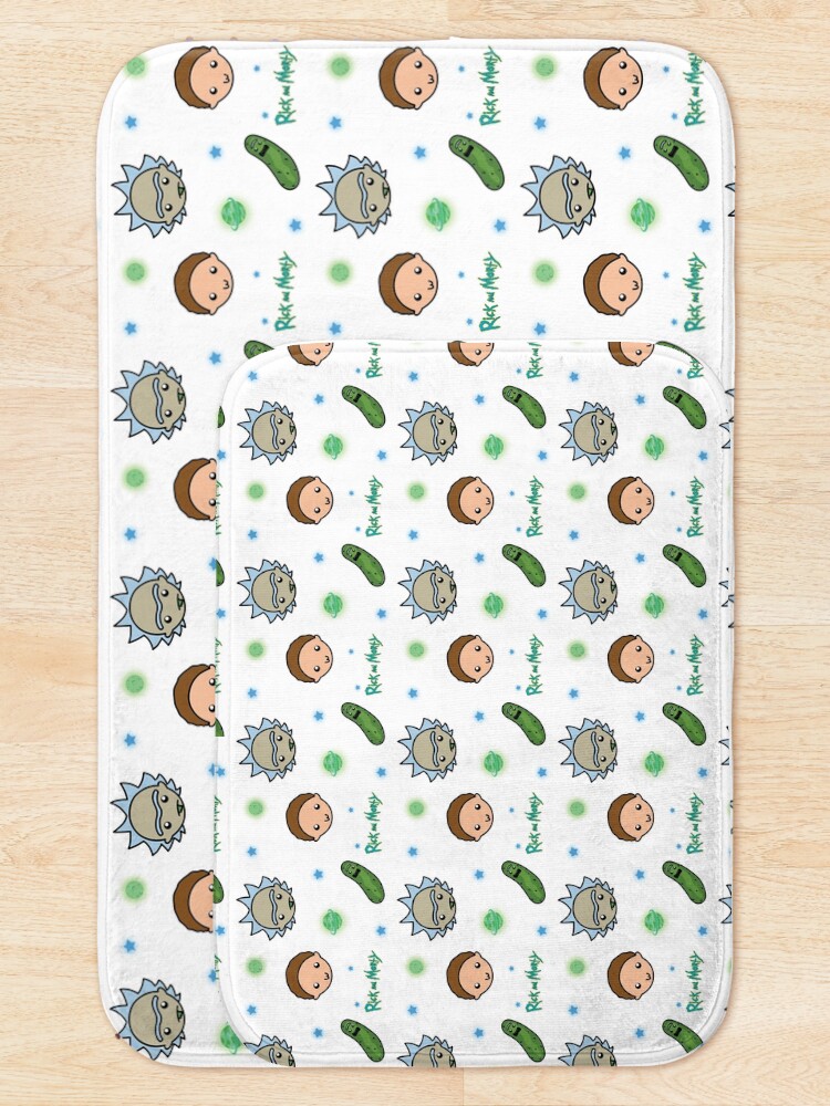 Alternate view of Rick and Morty space adventure Bath Mat