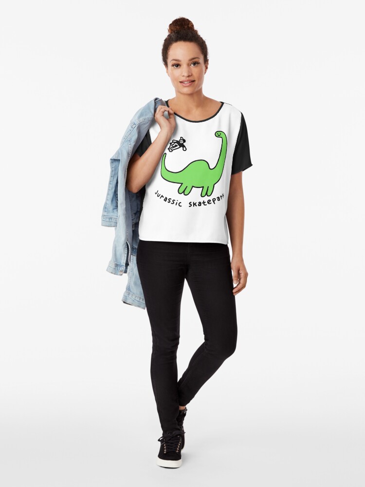 Alternate view of Jurassic Skatepark Chiffon Top