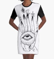 Hand of Mysteries Graphic T-Shirt Dress