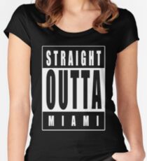 Straight Outta Miami Women's Fitted Scoop T-Shirt