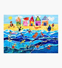 Brighton Beach Boxes Photographic Print