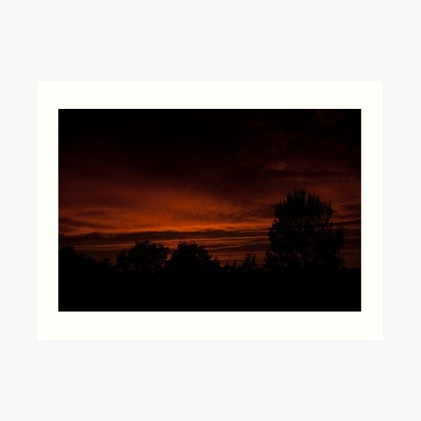 My tonight's sunset... 3 - Haloween night... Art Print