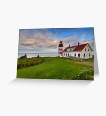 West Quoddy Light - Maine Greeting Card