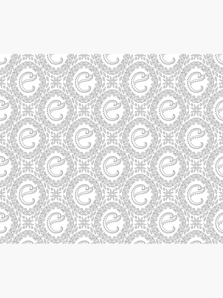 Letter E Black And White Wreath Monogram Initial by theartofvikki