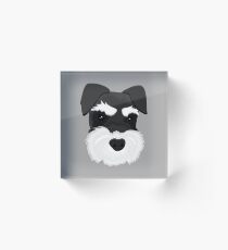 Schnauzer - Black and Silver Acrylic Block