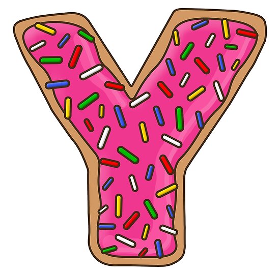 donut letter y poster by mynameisliana  redbubble