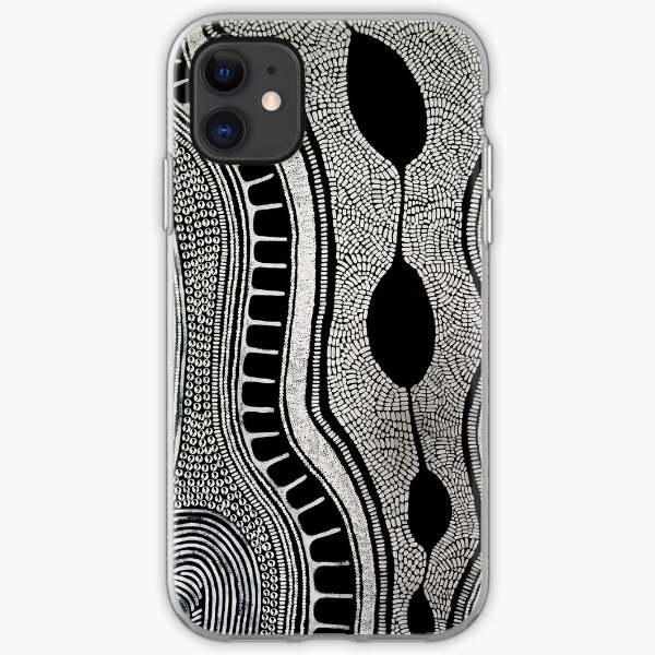#546.3 - NATHALIE LE RICHE - ART and GIFTS - ABSTRACT BNW DOTS SHELLS - Turn Inward iPhone Soft Case