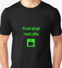 Linux sudo apt-get install coffee Unisex T-Shirt