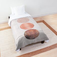 Rosa und Kupfer Minimalismus Tagesdecke