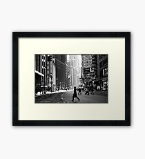 Street Life on Broadway, New York City Framed Print