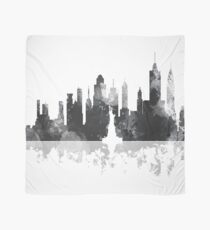 Pañuelo Skyline de Nueva York, NY - Blanco y negro