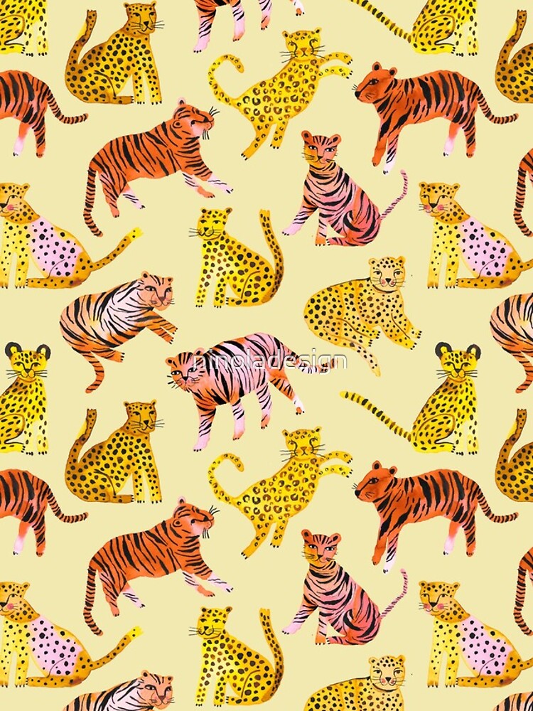 Tigers and Leopards Africa Savannah by ninoladesign