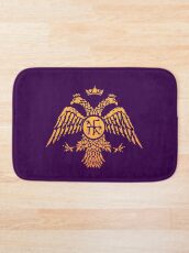 Byzantinische Adler-Symbol-Flagge Badematte