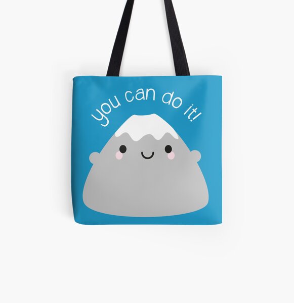 You Can Do It! Kawaii Mt Fuji All Over Print Tote Bag
