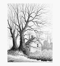 Winter Moments - Conté Drawing Photographic Print