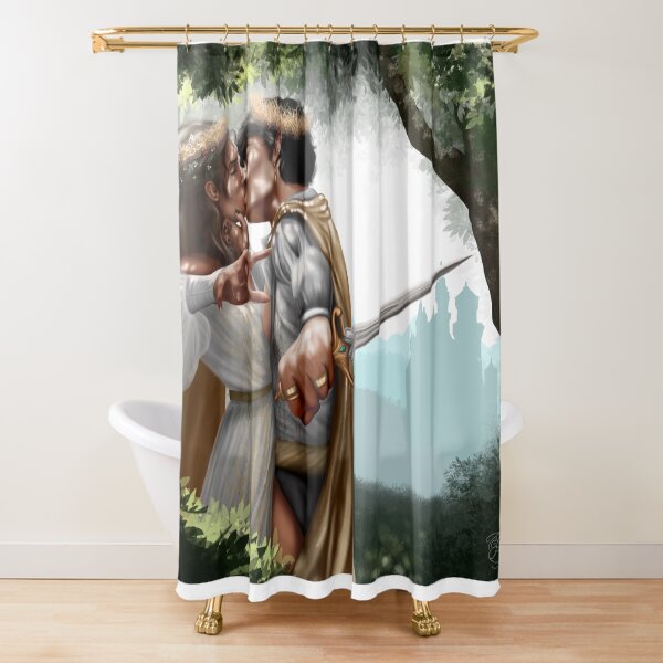 King and Queen Shower Curtain