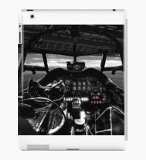 Lancaster bomber cockpit looking out through hangar iPad Case/Skin