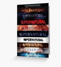 Supernatural intro seasons 1-10 Greeting Card