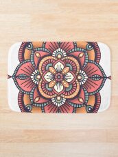 Rote Mandala Badematte