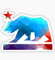 California State Flag Bear (fractal angles) Sticker