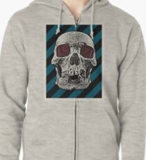 Vintage Skull Zipped Hoodie