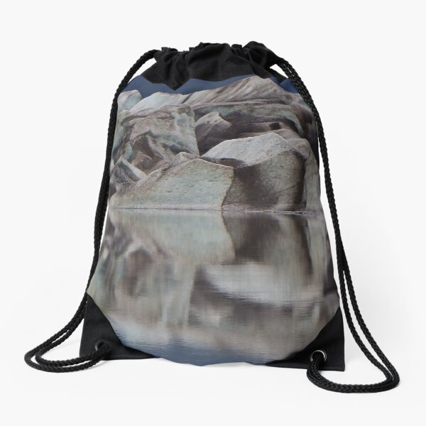 Glacier Face Drawstring Bag