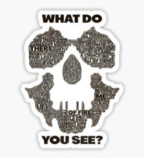 Watchmen - Rorschach Typography Sticker