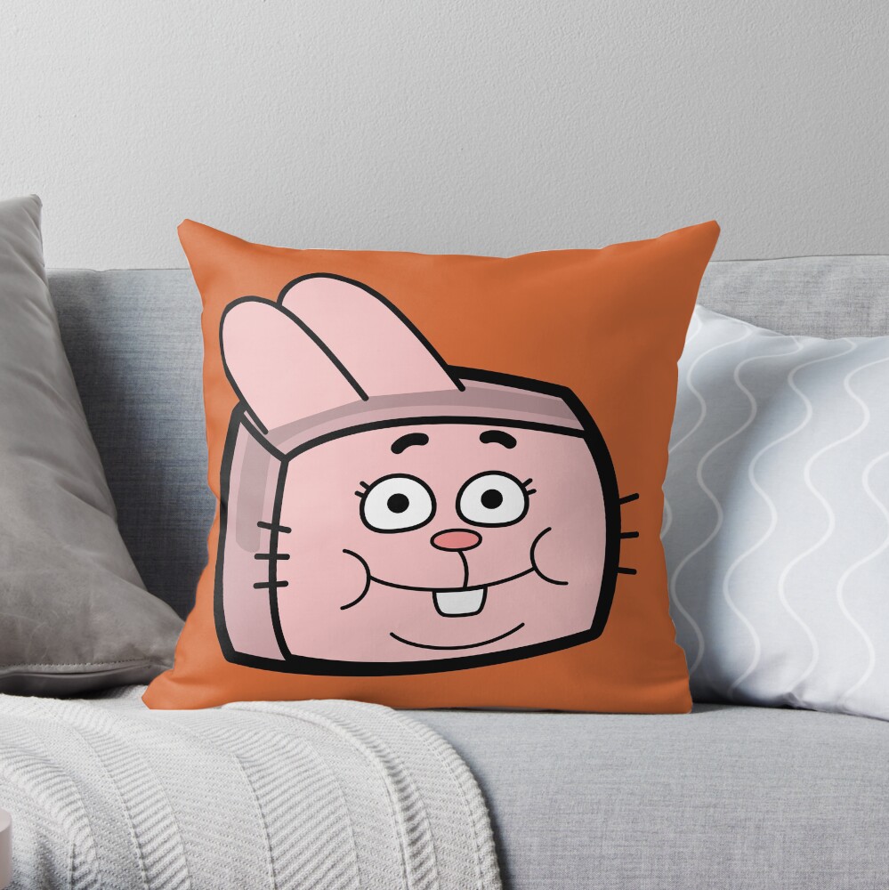 Richard Watterson - The Amazing World of Gumball Boxheadz Throw Pillow