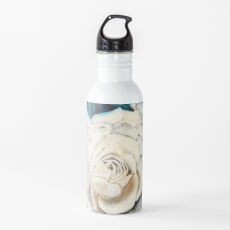 Gardenia on Blue Water Bottle