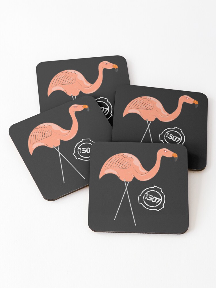 Scp 1507 Pink Flamingos Scp Foundation Coasters Set Of 4 By Opalskystudio Redbubble