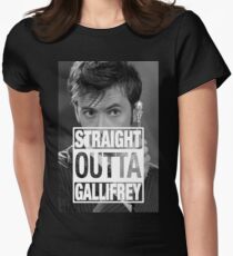 Straight Outta Gallifrey- TENNANT Women's Fitted T-Shirt
