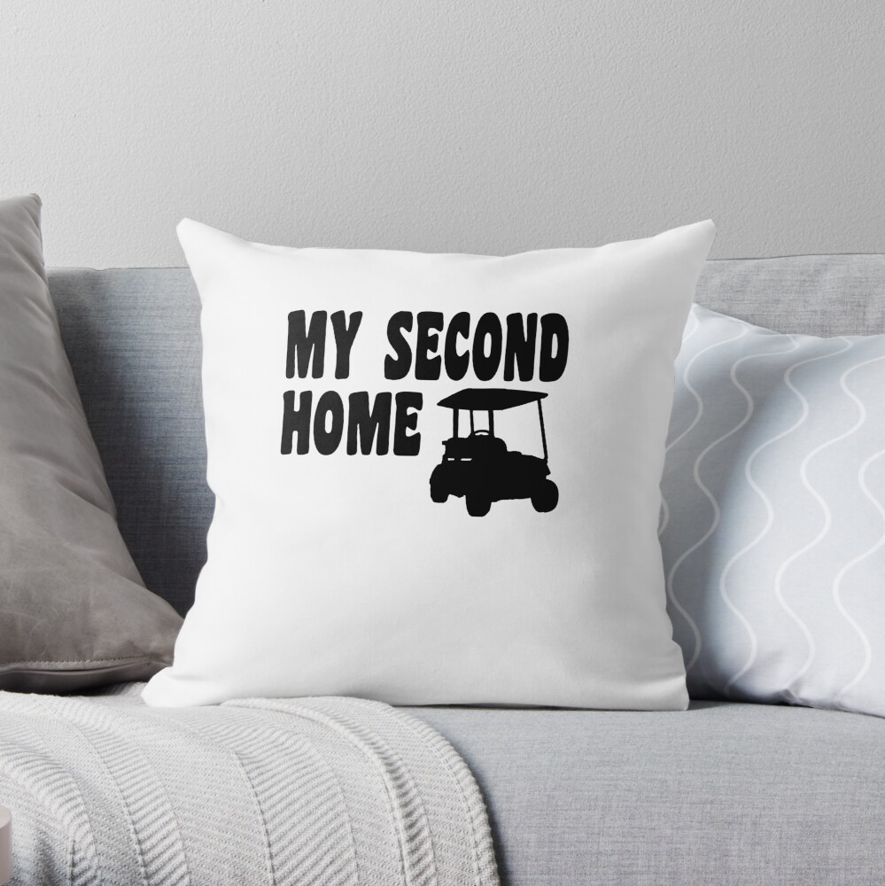 My Second Home - Funny Golf T Shirt and Gifts for Golfers Golfing Men Women Dekokissen