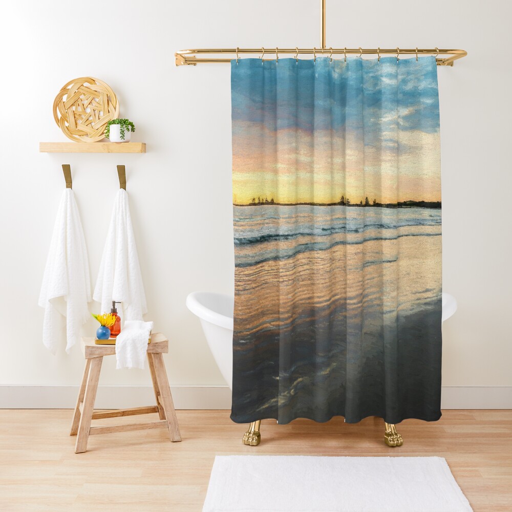 Sunrise at Port Fairy (Digital Painting) Shower Curtain