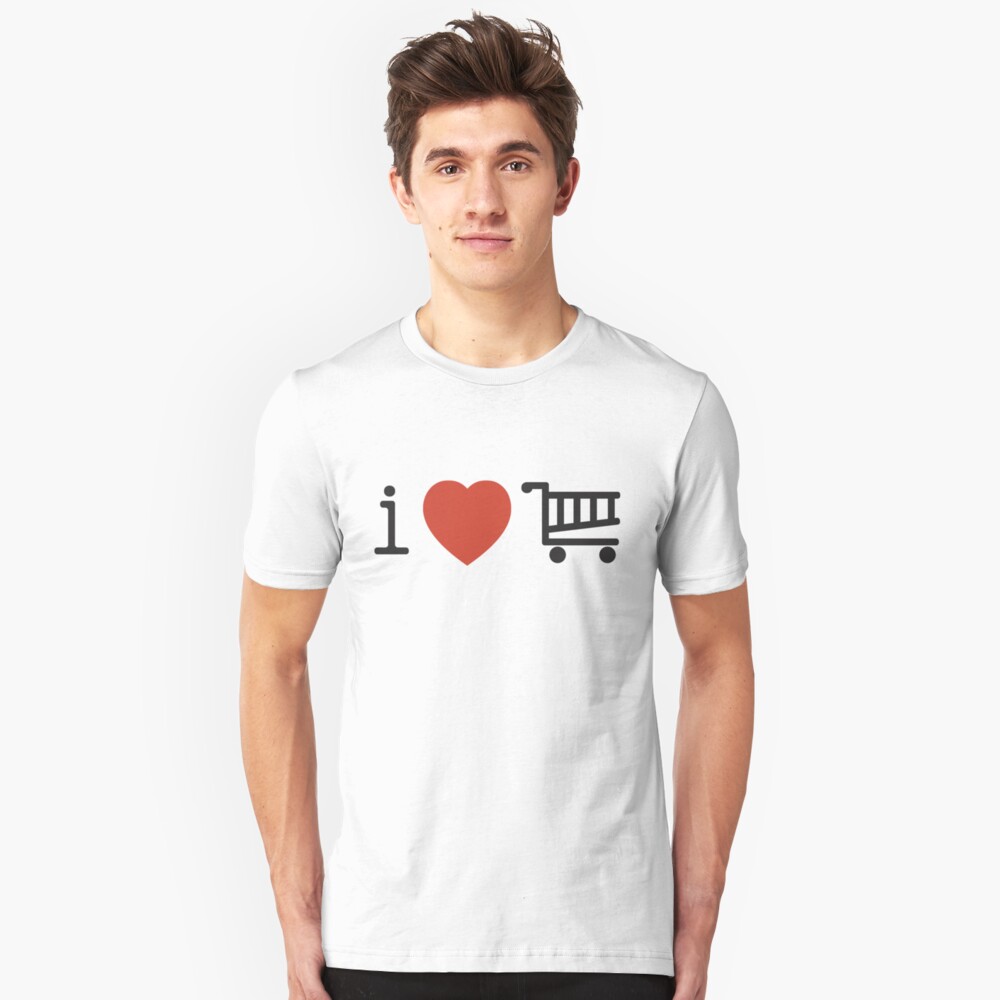 i love shopping Slim Fit T-Shirt