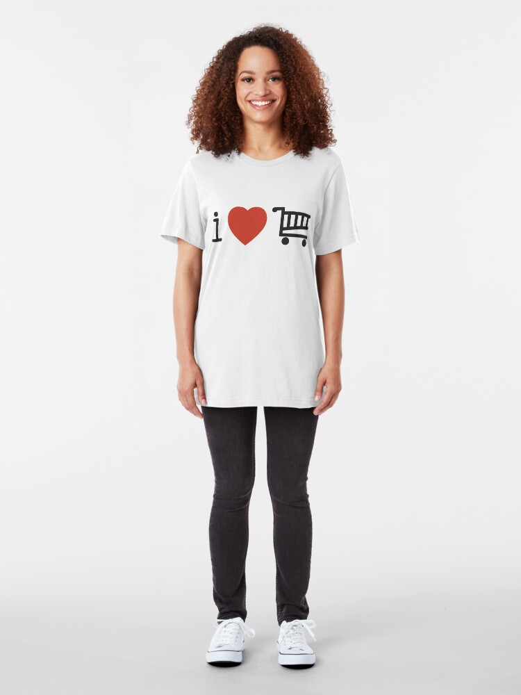 Alternate view of i love shopping Slim Fit T-Shirt