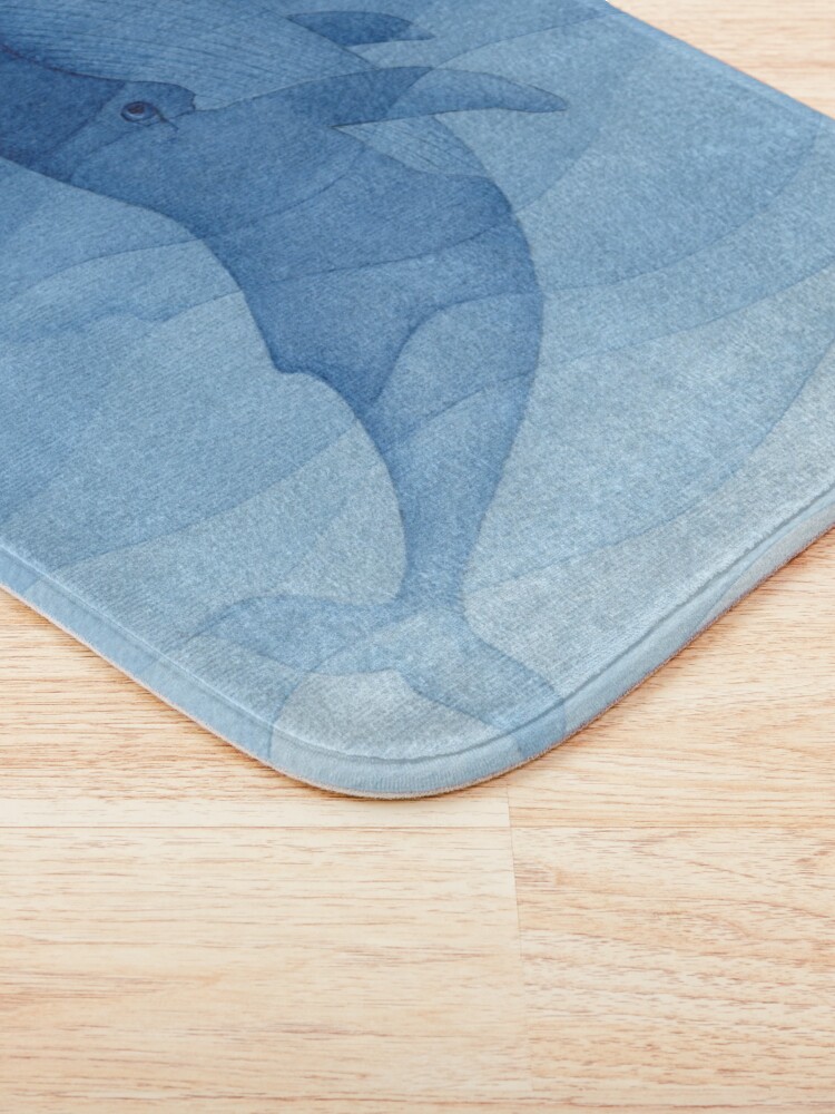 Alternate view of Blue whale, sea animal Bath Mat