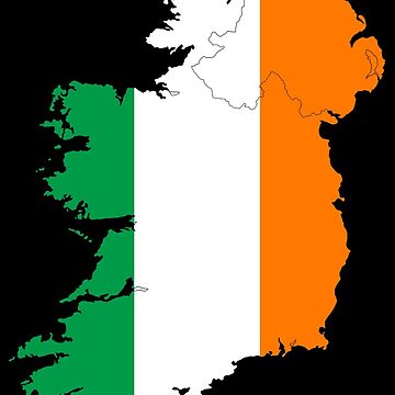 Ireland Flag Map Irish Country 