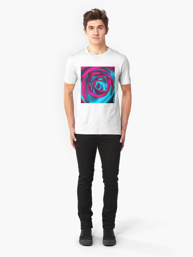 Alternate view of Velvet psychedelia - Rose design Slim Fit T-Shirt