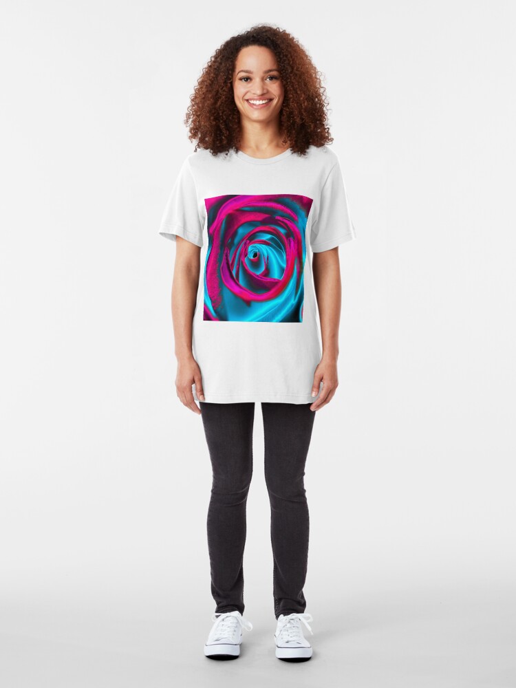 Alternate view of Velvet psychedelia - Rose design Slim Fit T-Shirt