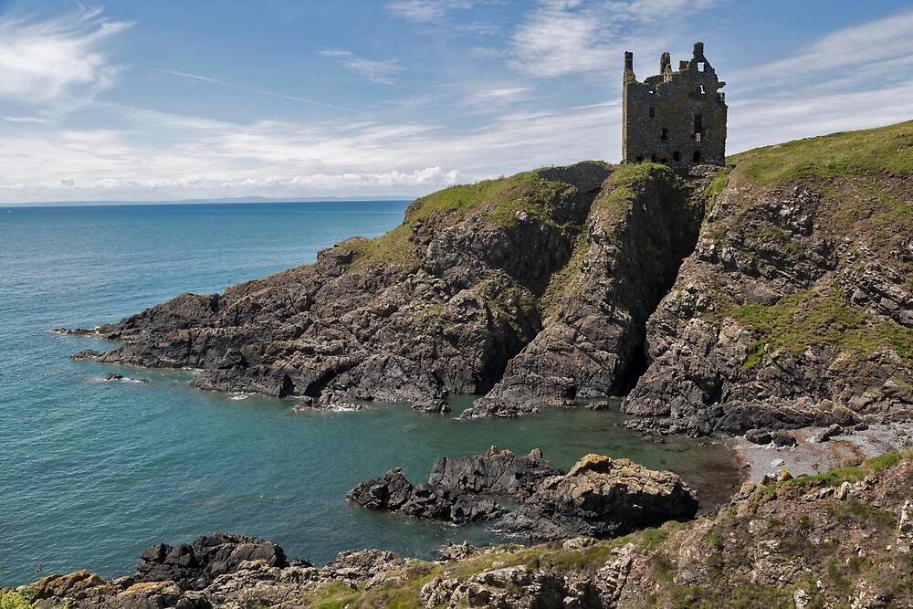 "Dunskey Castle Portpatrick" by derekbeattie Redbubble